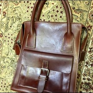 Vintage GAP leather freestanding purse bag boho